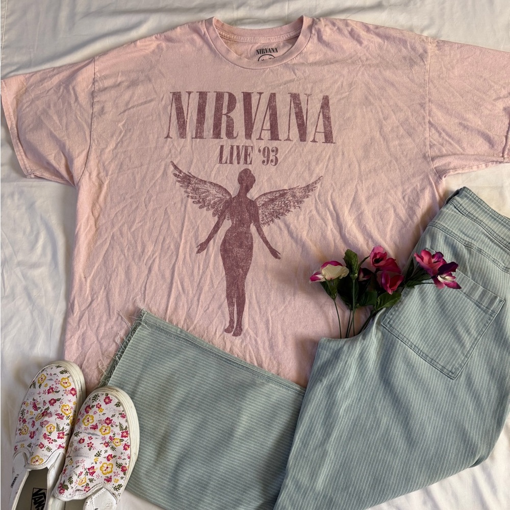NIRVANA Pink Live '93 Angel Tee